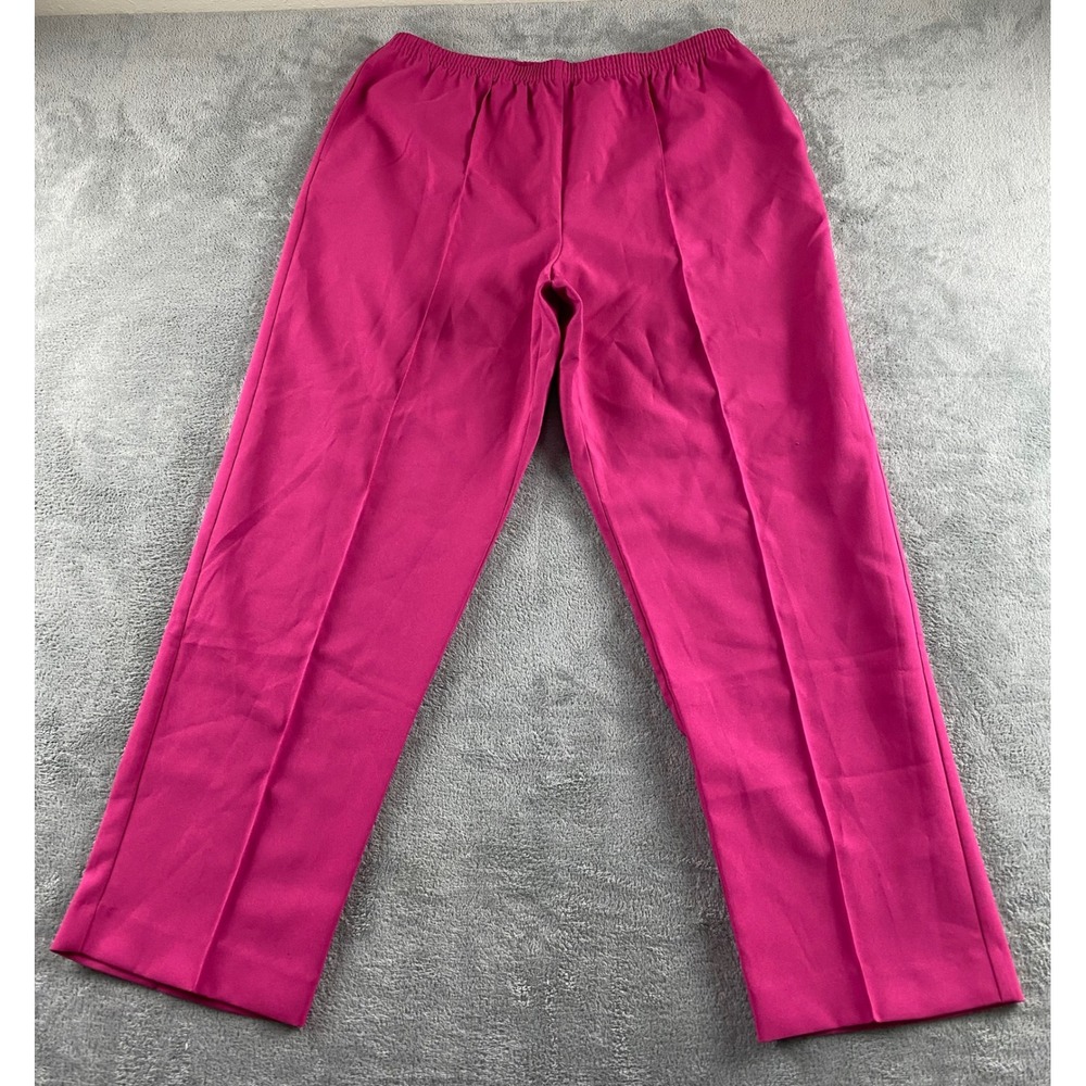 The Tog Shop Petites Magenta Pink Elastic Waist Pull On Straight Leg Pants 18P